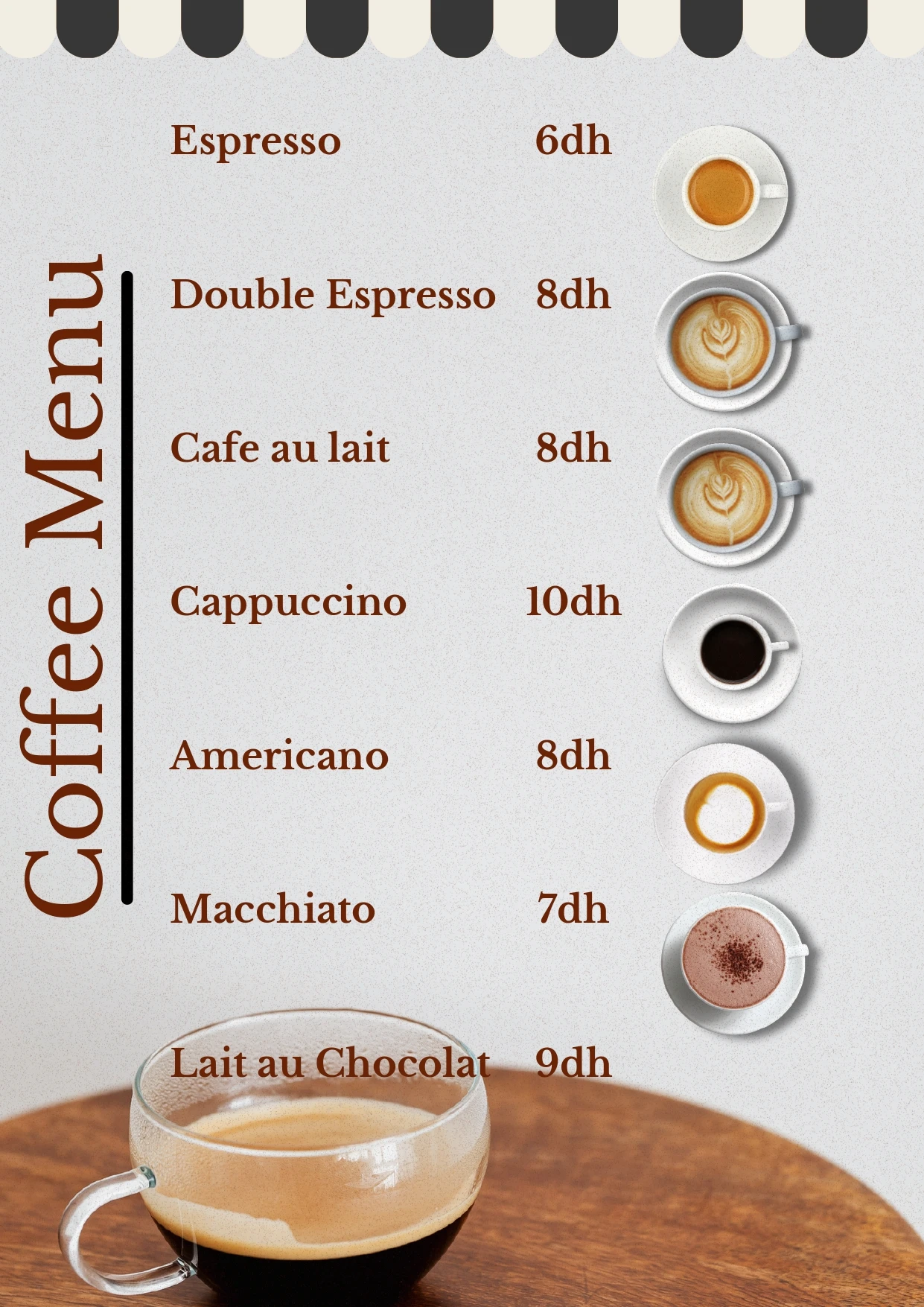 Menu page 1